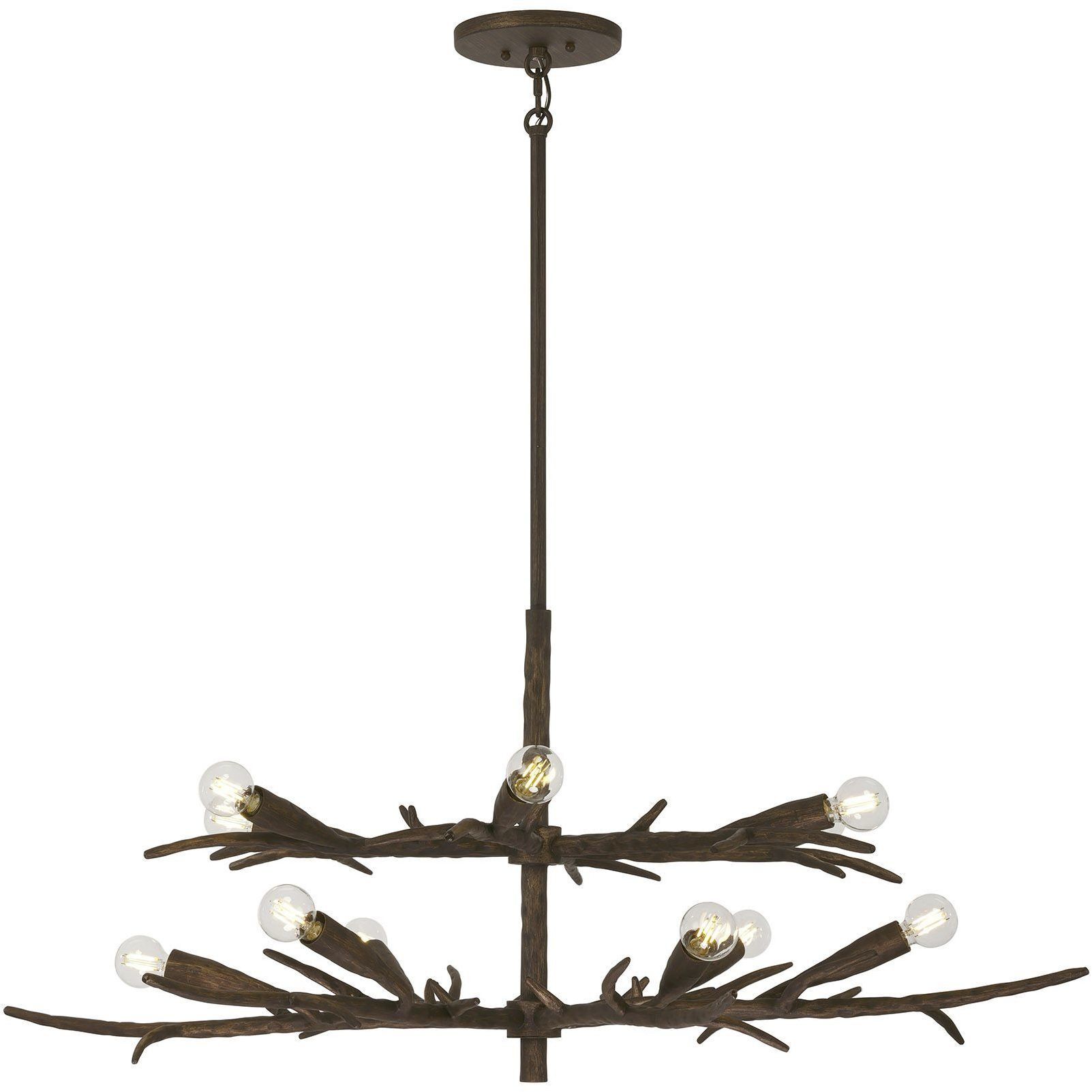 Palisades 12 Light 40.38 inch Bark Chandelier Ceiling Light