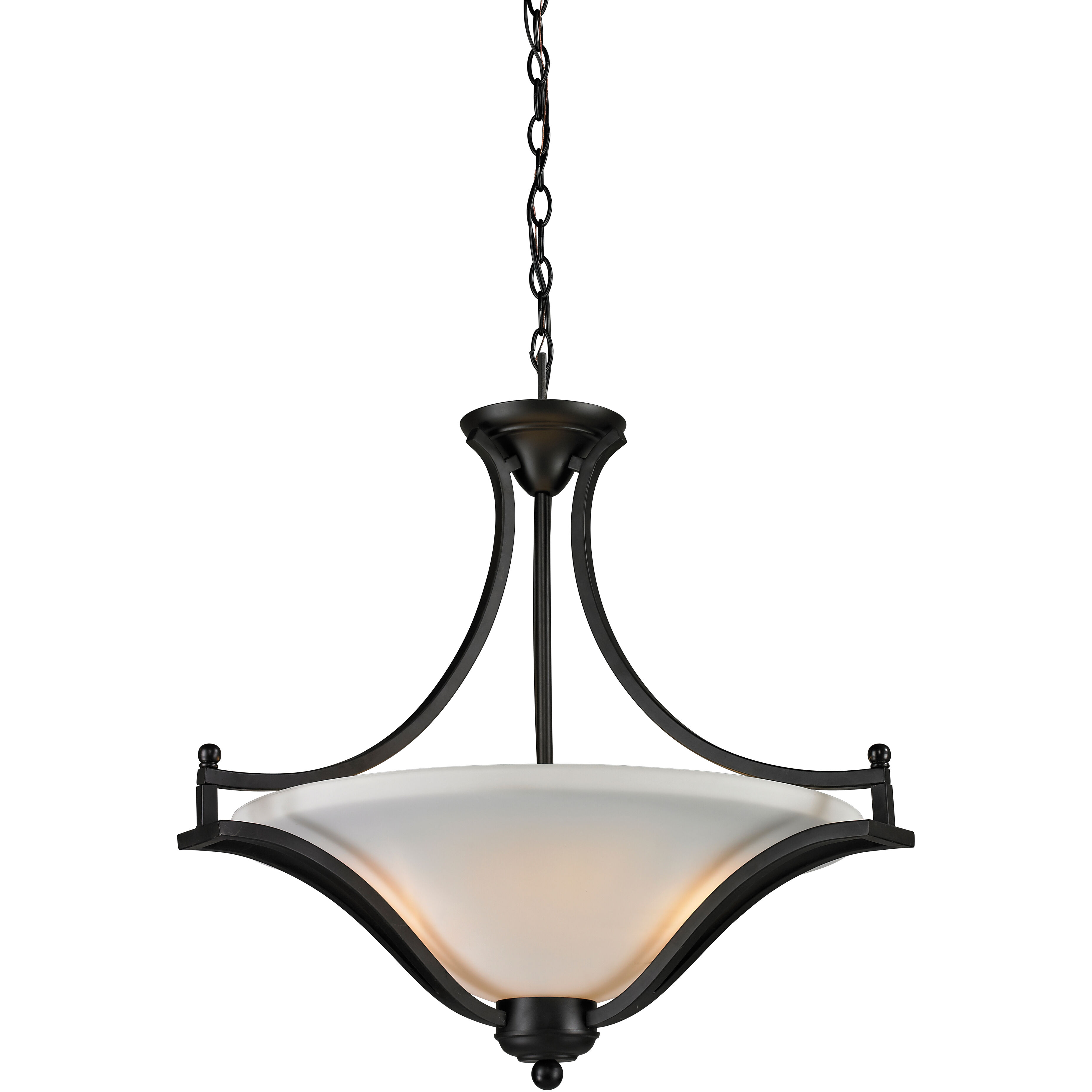 Lagoon 3 Light 24 inch Matte Black Pendant Ceiling Light