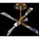 Beyond Solitude LED 17 inch Aged Brass Semi-Flush Mount Ceiling Light