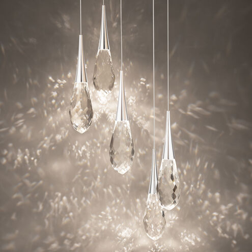 Hibiscus LED 17 inch Polished Nickel Multi-Light Pendant Ceiling Light, Beyond