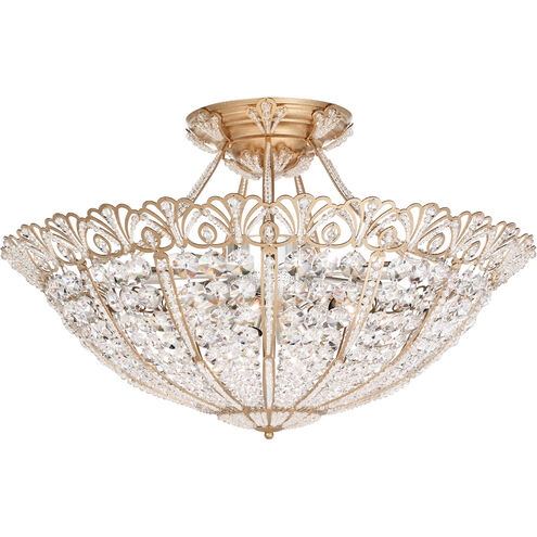 Rivendell 17 Light French Gold Semi-Flush Mount Ceiling Light in Radiance