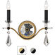 Signature Tempest 2 Light 5.75 inch Soft Silver/Black Wall Sconce Wall Light in Soft Gold/Black