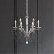 Priscilla 6 Light Antique Silver Chandelier Ceiling Light in Dark Grey Pearl, Adjustable Height