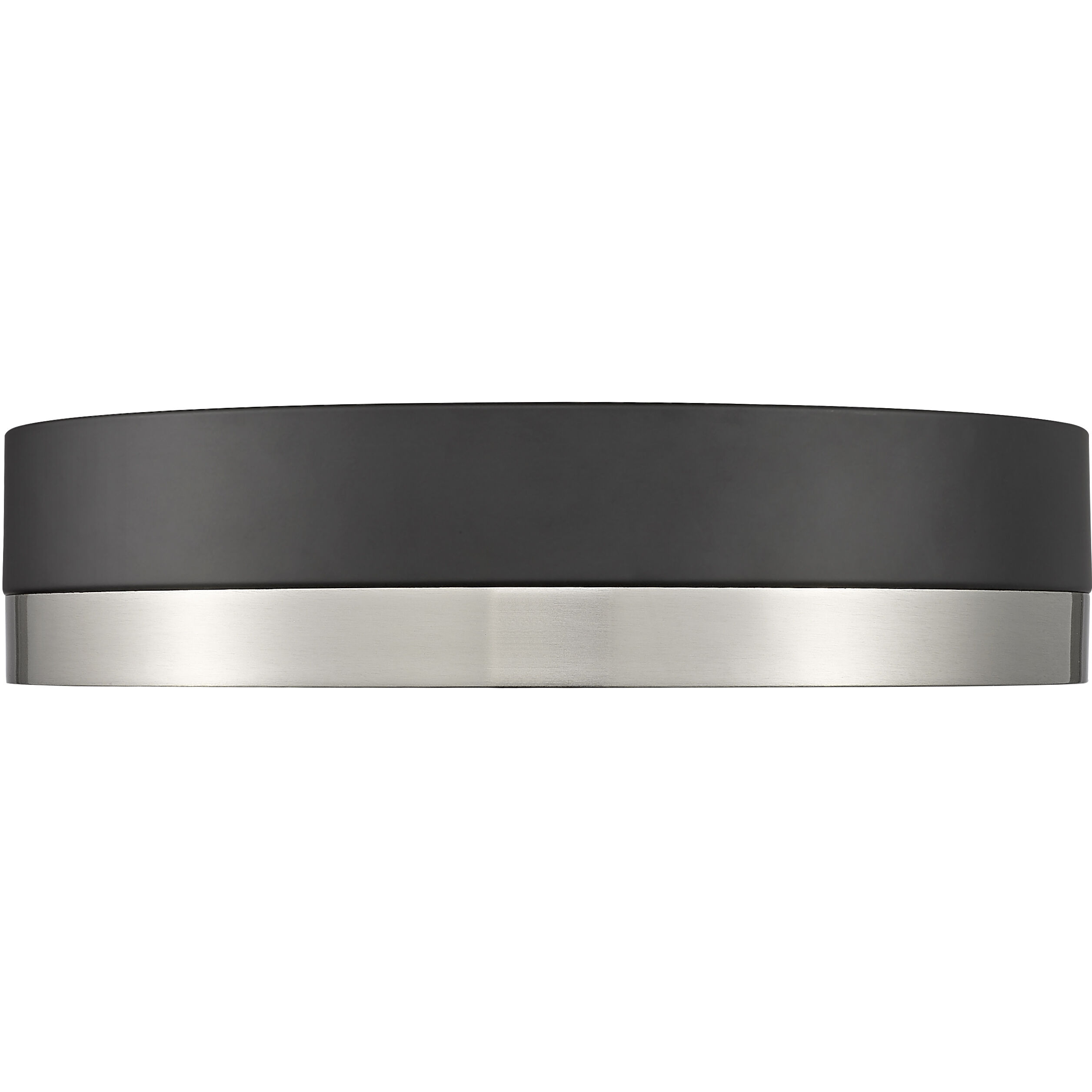 Algar LED 12 inch Matte Black and Brushed Nickel Flush Mount Ceiling Light