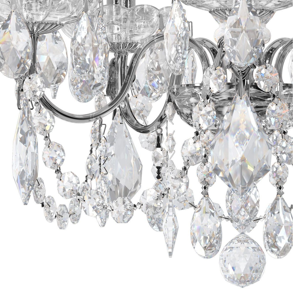 Century 5 Light 17 inch Polished Silver Chandelier Ceiling Light