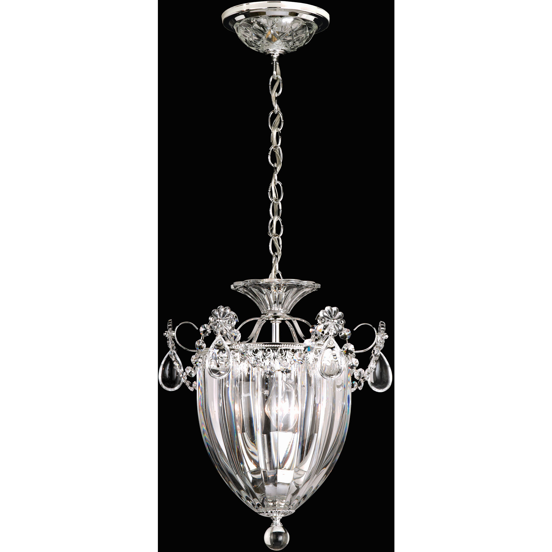 Bagatelle 3 Light 10.5 inch Polished Silver Mini Pendant Ceiling Light in Heritage