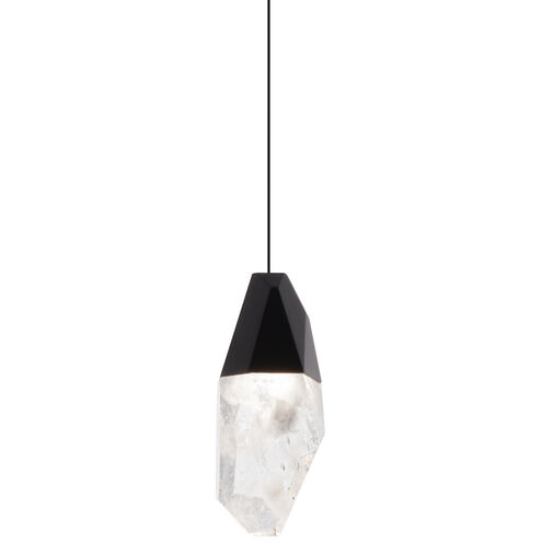 Martini LED 5.88 inch Black Mini Pendant Ceiling Light in Optic Haze, Beyond