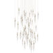 Beyond Kindjal LED 36 inch Polished Nickel Multi-Light Pendant Ceiling Light, Square Canopy