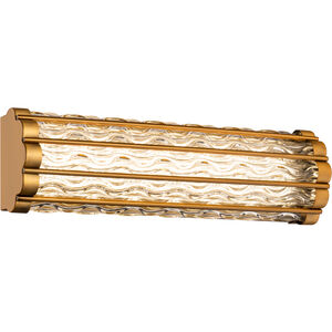 Fortress LED 20 inch Aged Brass Bath Vanity & Wall Light in Optic, Schonbek Signature