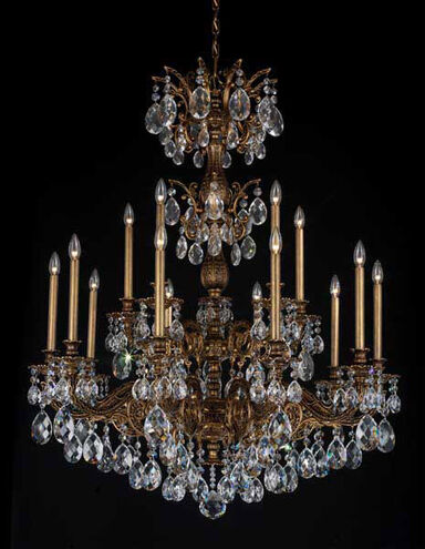Milano 15 Light Florentine Bronze Chandelier Ceiling Light in Heritage, Florentine Bronze Cast