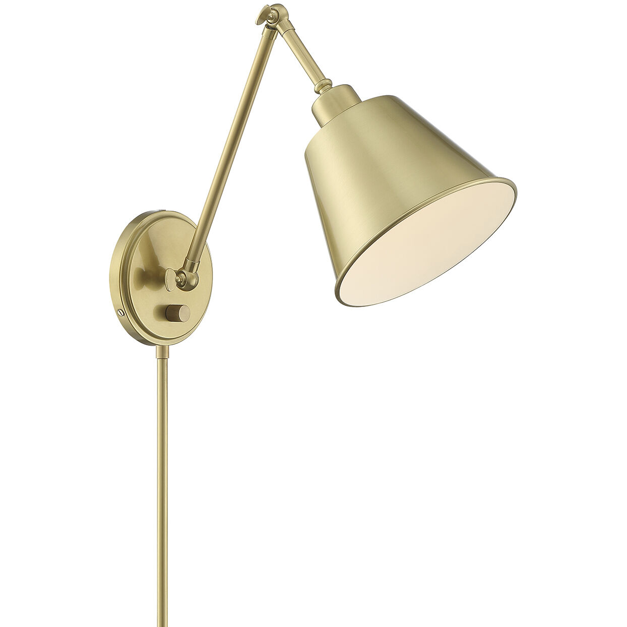 Mitchell 16 inch 60.00 watt Aged Brass Task Sconce Wall Light