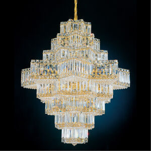Equinoxe 45 Light Polished Silver Chandelier Ceiling Light in Optic