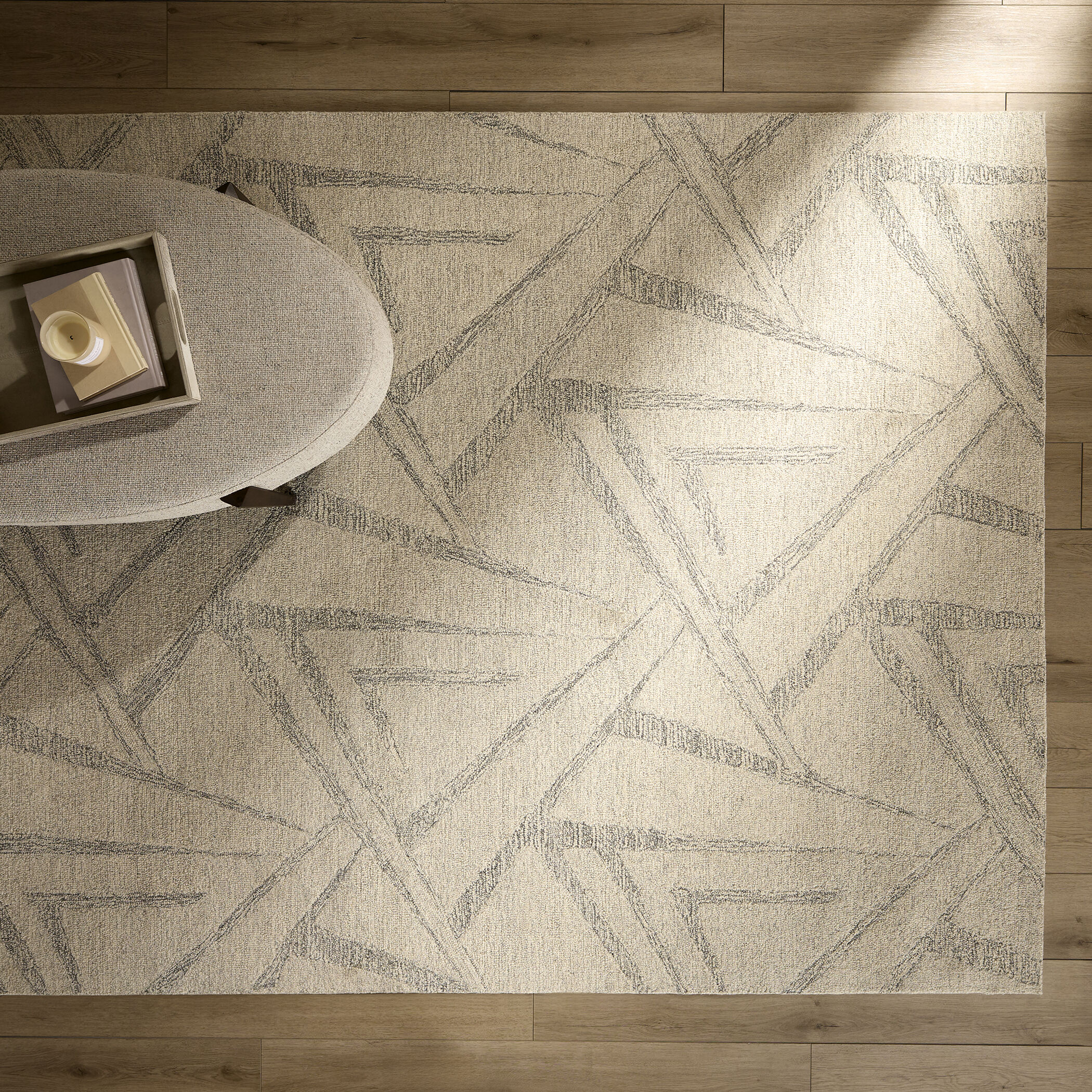Contempo Gray and Ivory Indoor Rug