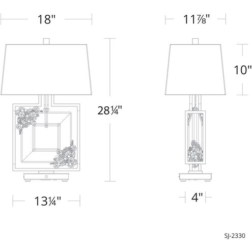 Forever Eva 28.25 inch 7.00 watt Polished Chrome Table Lamp Portable Light in Red Rope, Red Rope