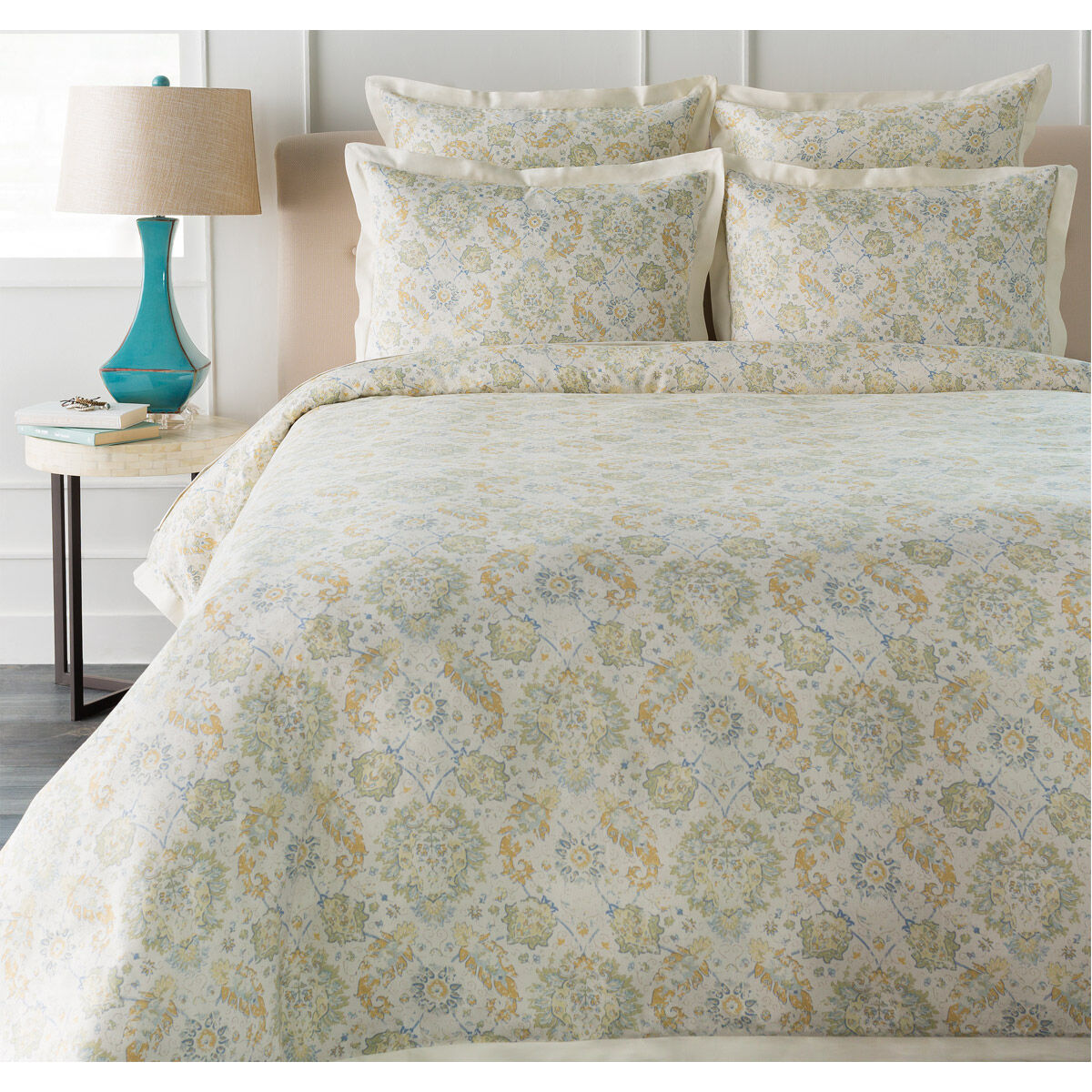 Trista Blue and Green Duvet Set, Twin