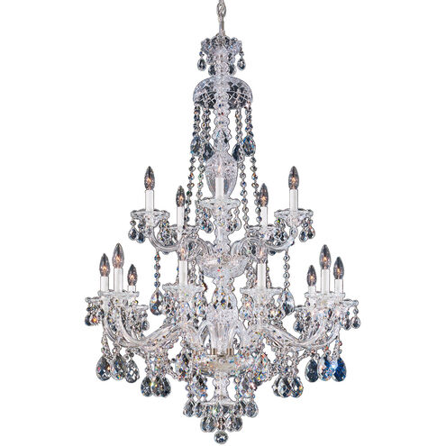 Sterling 15 Light 32 inch Polished Silver Chandelier Ceiling Light in Swarovski