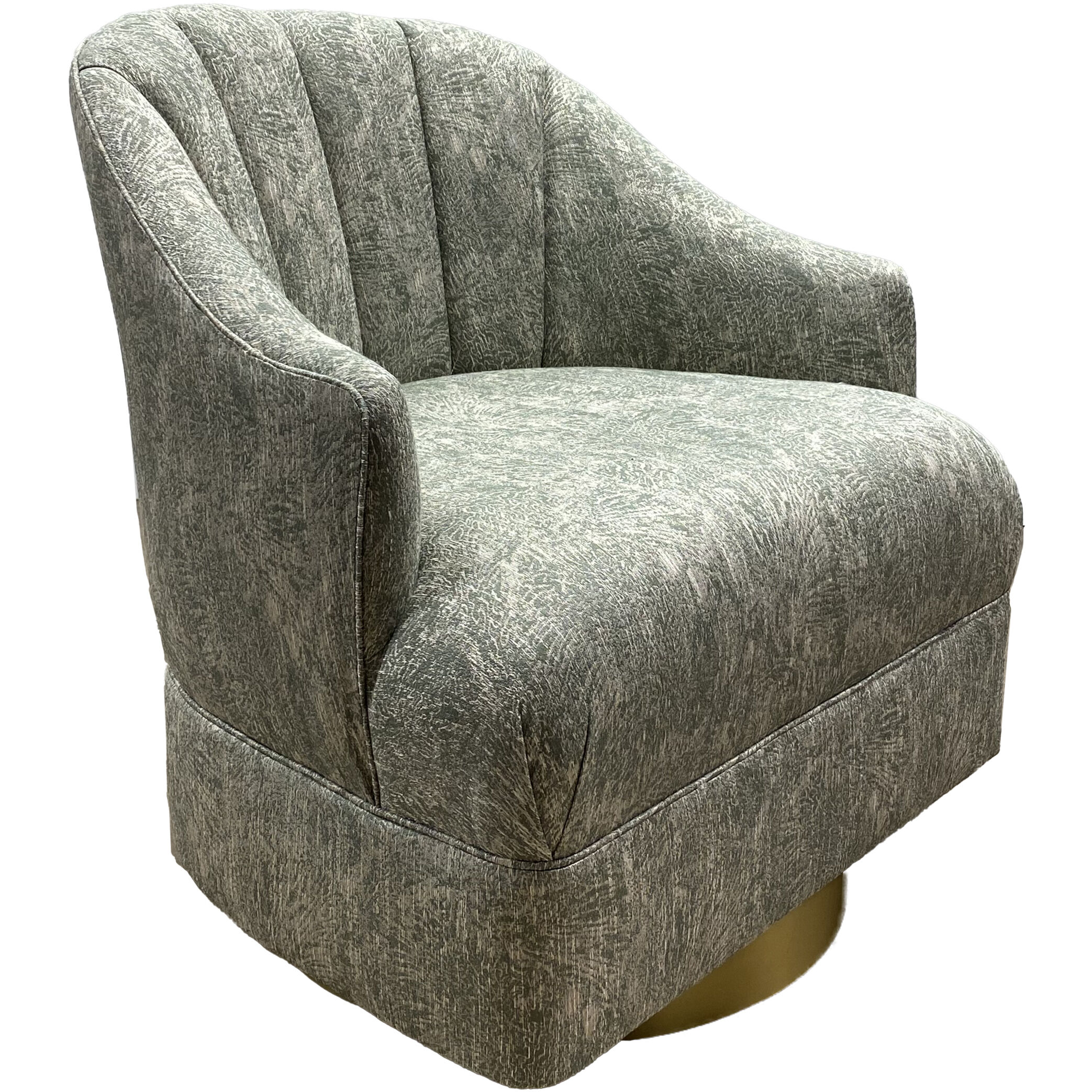 Inga Brushed Brass Swivel Chair