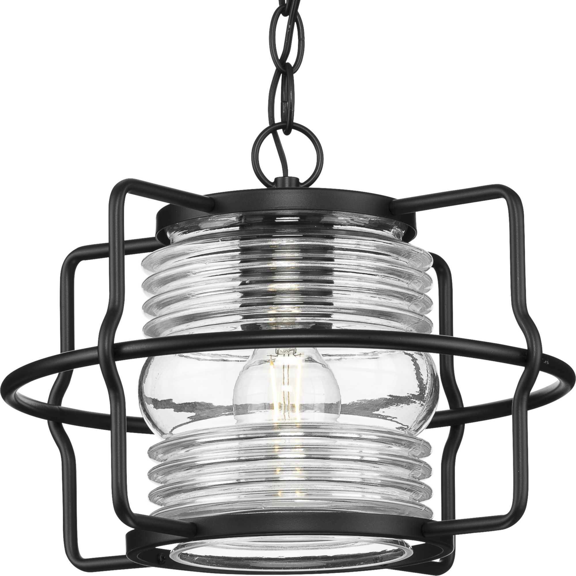 Keegan 1 Light 13 inch Matte Black Outdoor Hanging Lantern