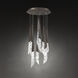 Beyond Solitude LED 17 inch Antique Nickel Multi-Light Pendant Ceiling Light, Round Canopy