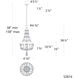 Bali LED 16 inch Antique Silver Pendant Ceiling Light, Schonbek Signature