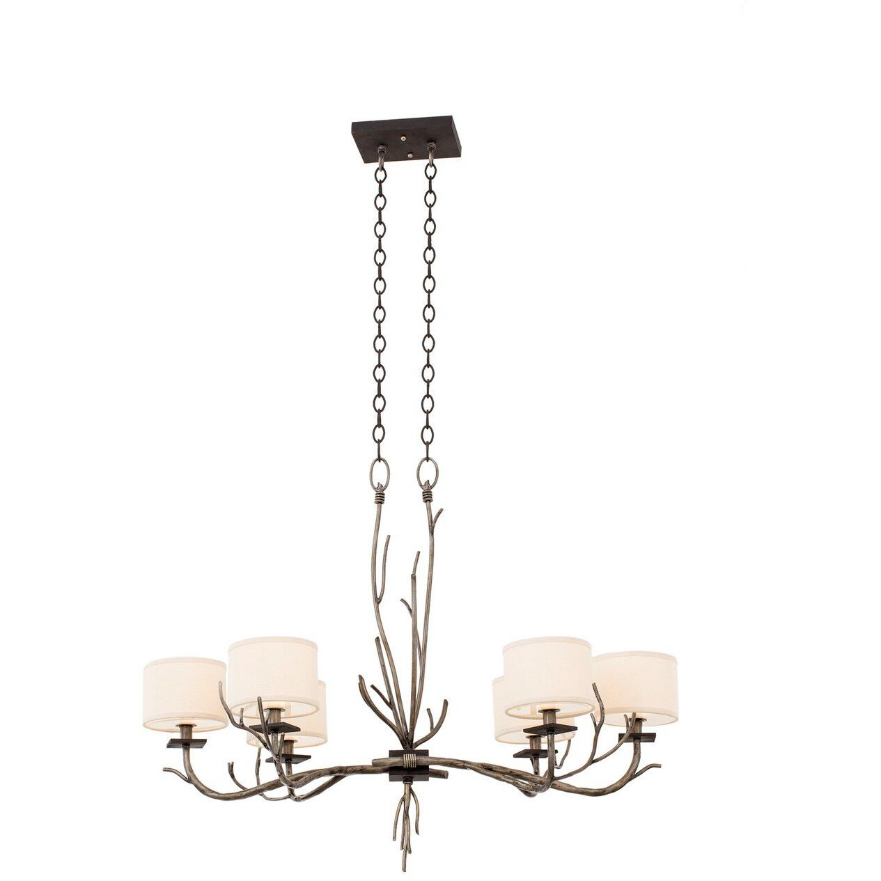 Denali 6 Light 21 inch Bronze Jewel Tone Chandelier Ceiling Light
