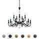 Signature Amadeus 15 Light 38 inch Antique Silver Chandelier Ceiling Light