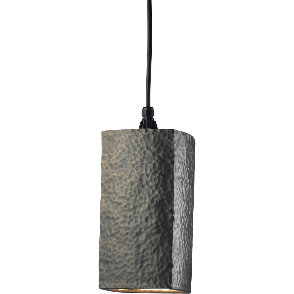 Radiance LED 6 inch Hammered Polished Brass Pendant Ceiling Light