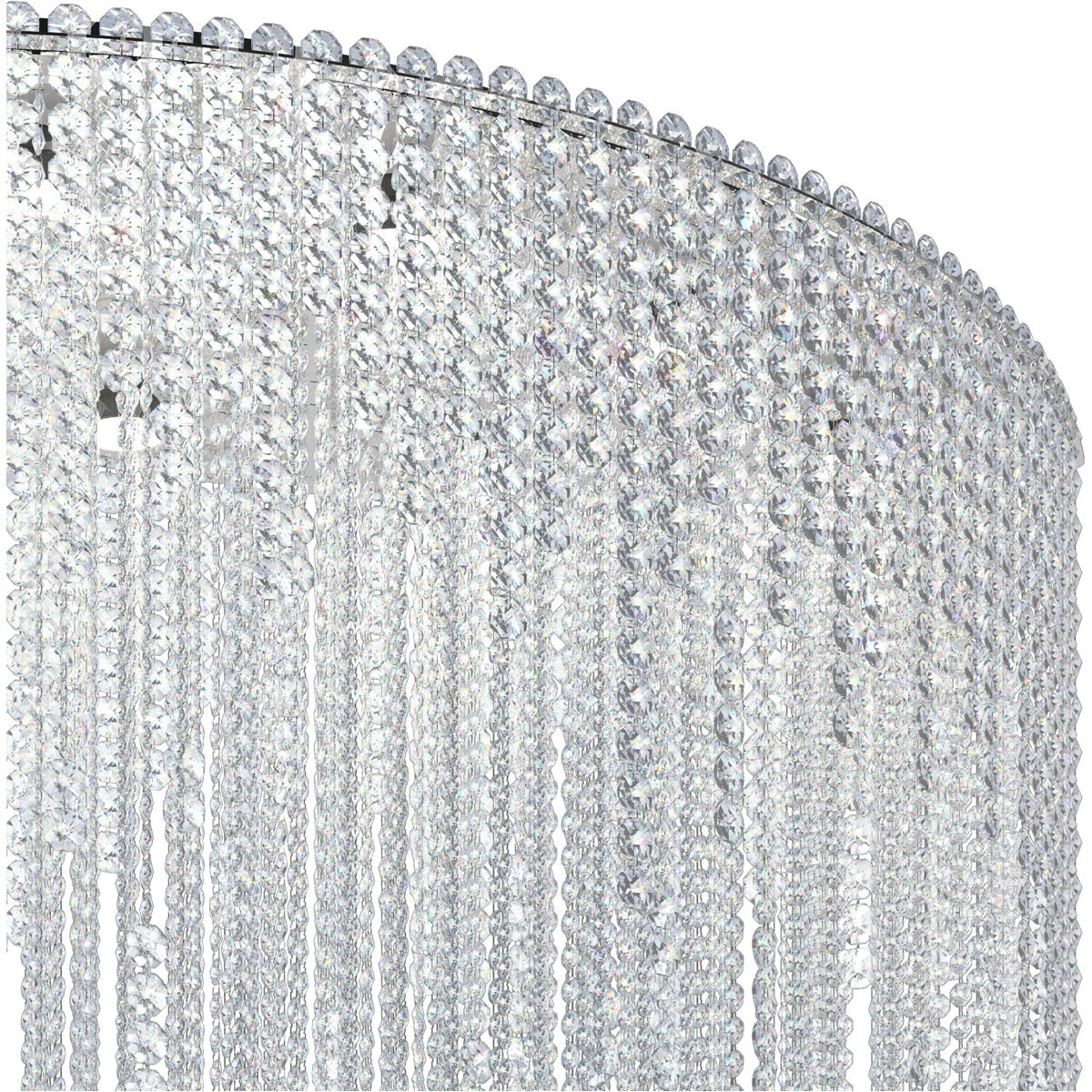 Chantant 8 Light 22 inch Polished Stainless Steel Pendant Ceiling Light in Optic, Strand