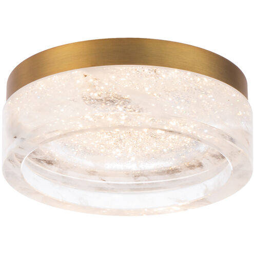 Melange LED 8 inch Aged Brass Flush Mount Ceiling Light, Beyond
