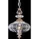 Signature Dyana 1 Light 7.5 inch Etruscan Gold Mini Pendant Ceiling Light, Oblong Glass