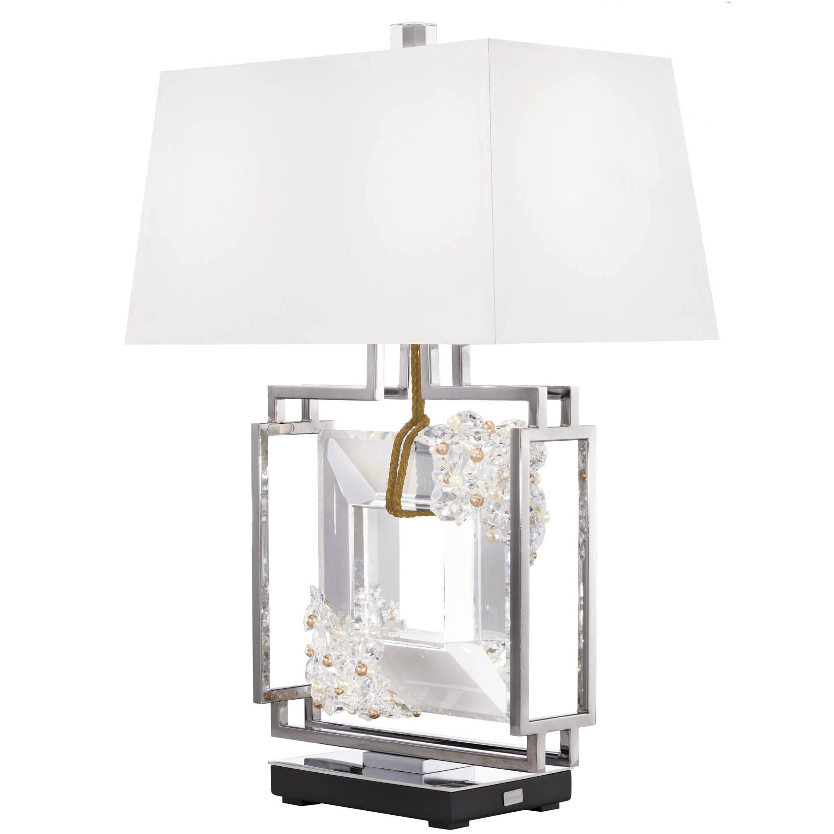 Forever Eva 28.25 inch 7.00 watt Polished Chrome Table Lamp Portable Light in Gold Rope Gold Rope