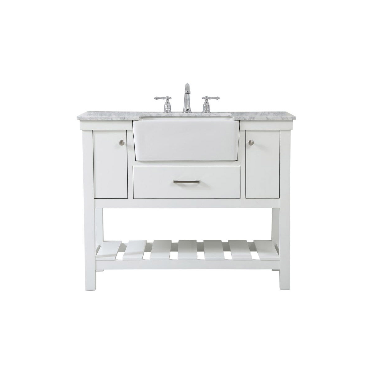 Clement 42 X 22 X 34.13 inch White Bathroom Vanity Cabinet