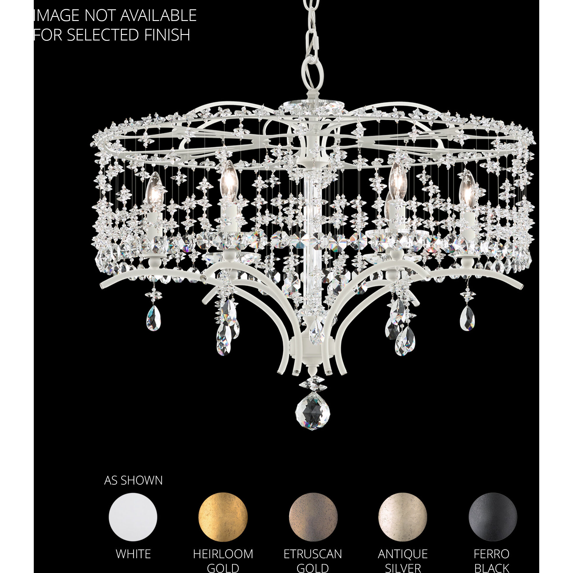 Bella Rose 6 Light Heirloom Gold Chandelier Ceiling Light Adjustable Height