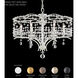 Bella Rose 6 Light Heirloom Gold Chandelier Ceiling Light, Adjustable Height