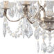 Century 6 Light 21 inch Antique Silver Chandelier Ceiling Light