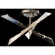 Beyond Solitude LED 17 inch Antique Nickel Semi-Flush Mount Ceiling Light