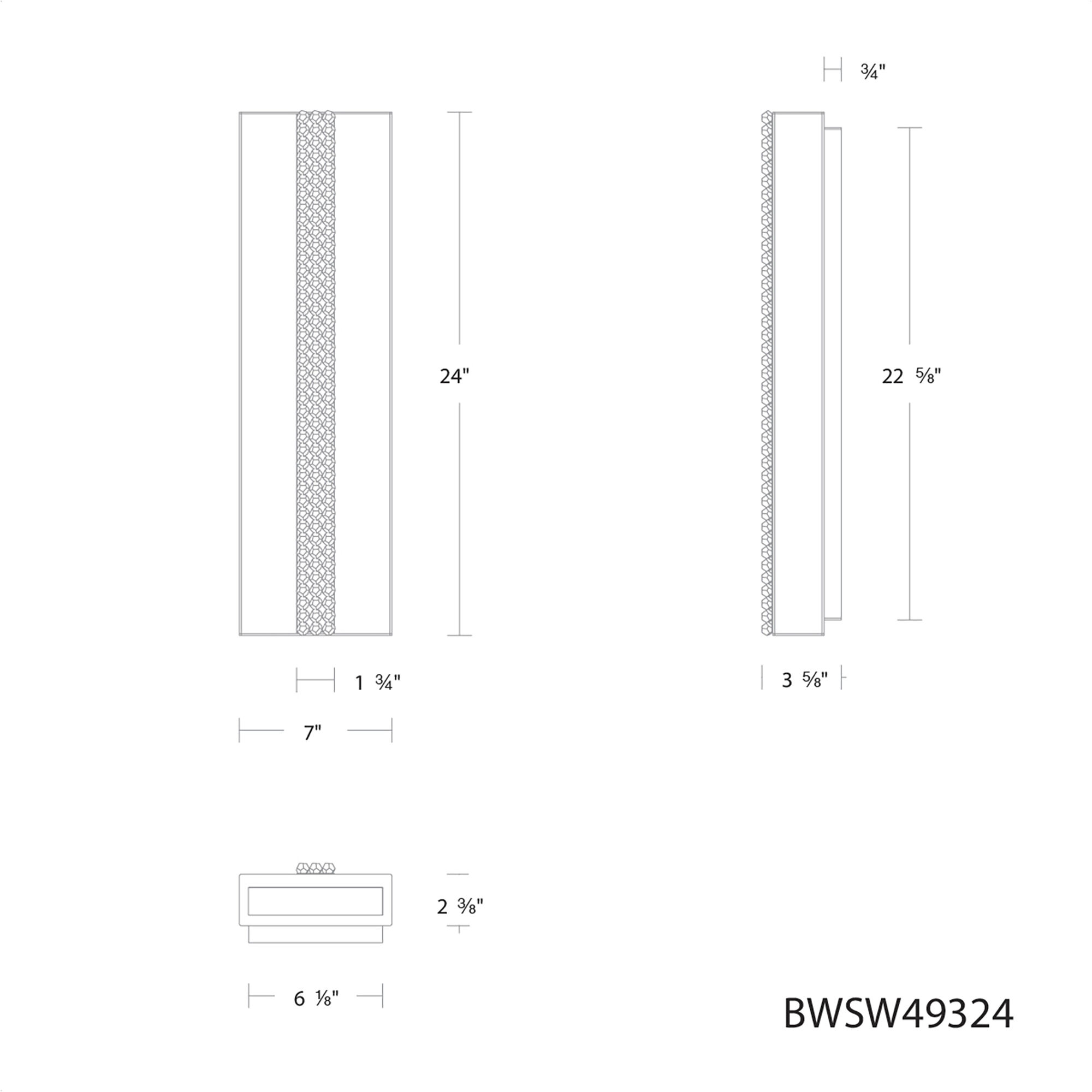 Cascade LED 24 inch Black Outdoor Wall Light, Beyond