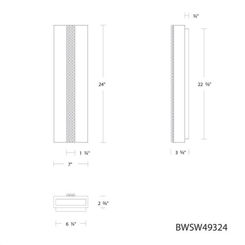 Cascade LED 24 inch Black Outdoor Wall Light, Beyond