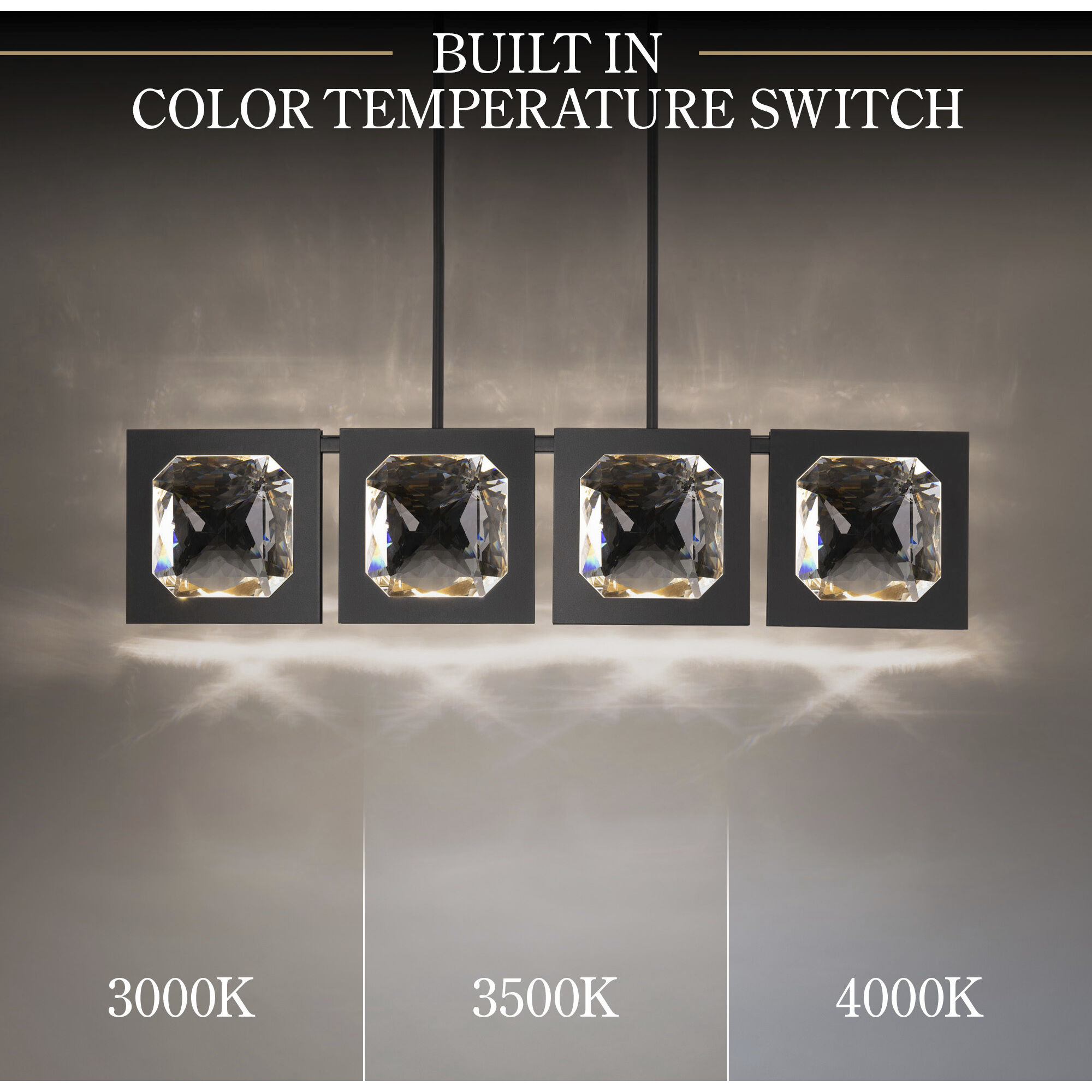 Enchante LED 43 inch Black Linear Pendant Ceiling Light, Beyond