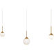 Beyond Quest LED 5.5 inch Aged Brass Multi-Light Pendant Ceiling Light, Linear Canopy