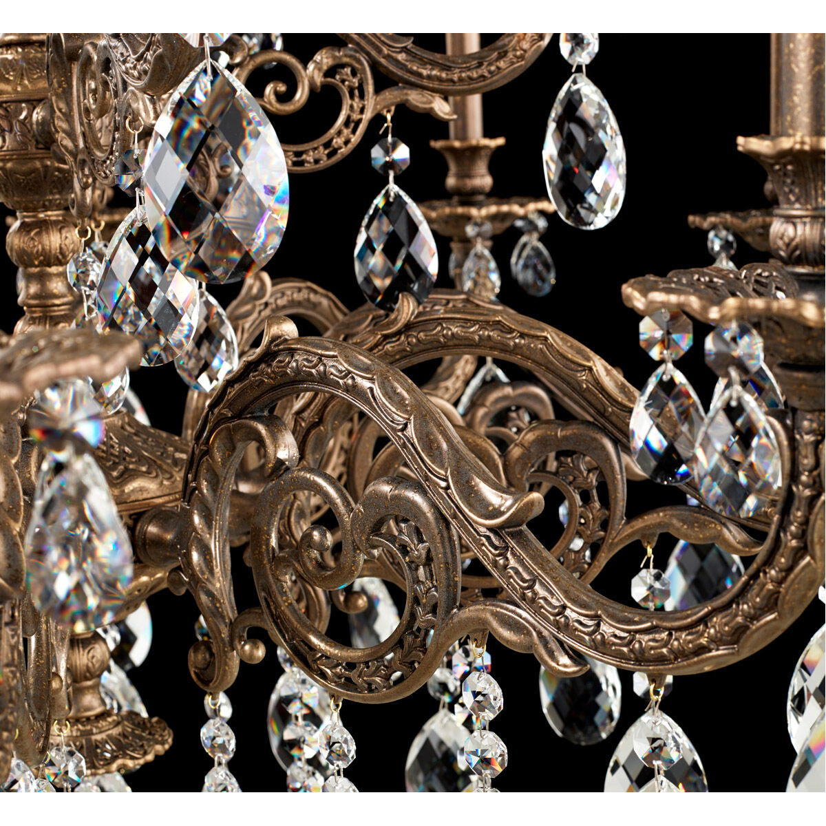 Milano 15 Light Etruscan Gold Chandelier Ceiling Light