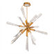 Beyond Solitude LED 48 inch Aged Brass Chandelier Ceiling Light
