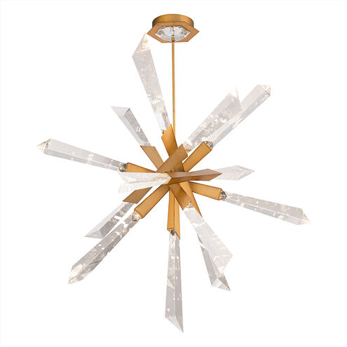 Beyond Solitude LED 48 inch Aged Brass Chandelier Ceiling Light