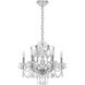 Century 6 Light 21 inch Polished Silver Chandelier Ceiling Light