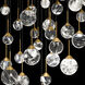 Beyond Quest LED 28 inch Aged Brass Multi-Light Pendant Ceiling Light, Square Canopy