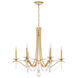Vesca 6 Light 33 inch Heirloom Gold Chandelier Ceiling Light in Heritage