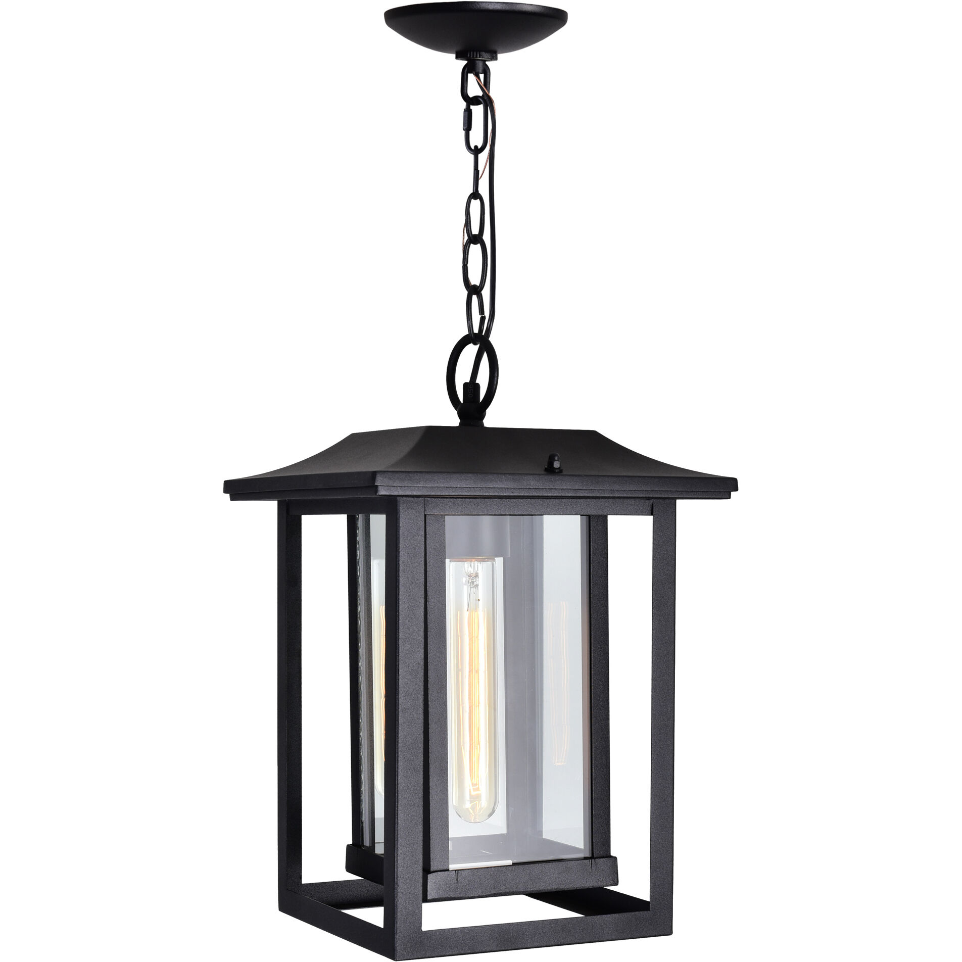 Winfield 1 Light 8.8 inch Black Outdoor Hanging Light