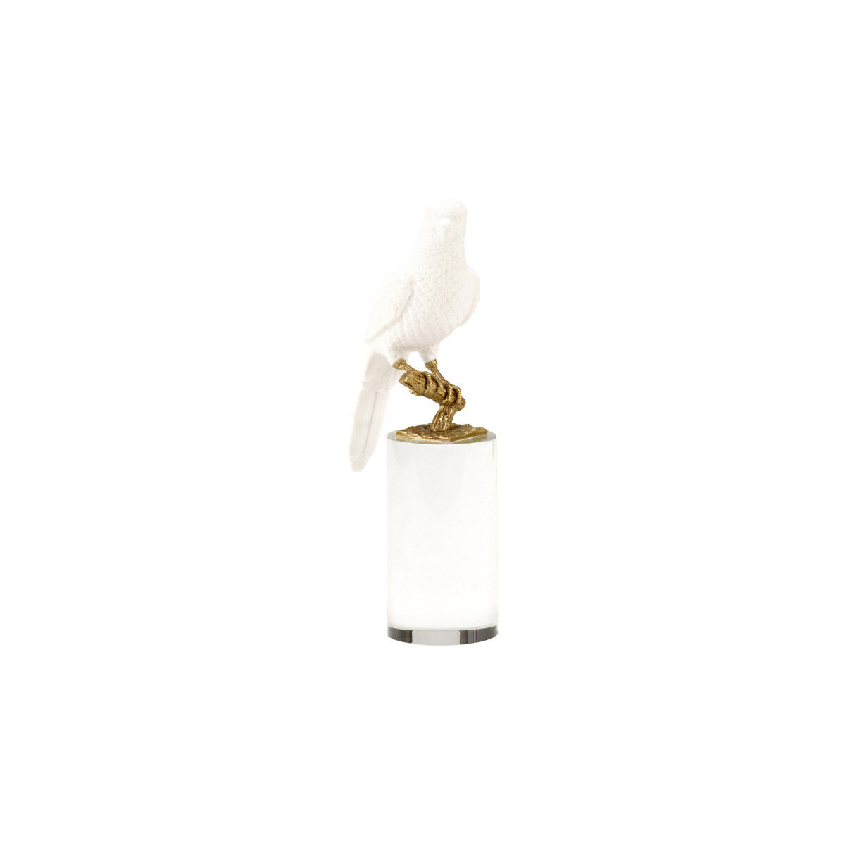 Chelsea House Matte White/Antique Brass/Clear Figurine, Large