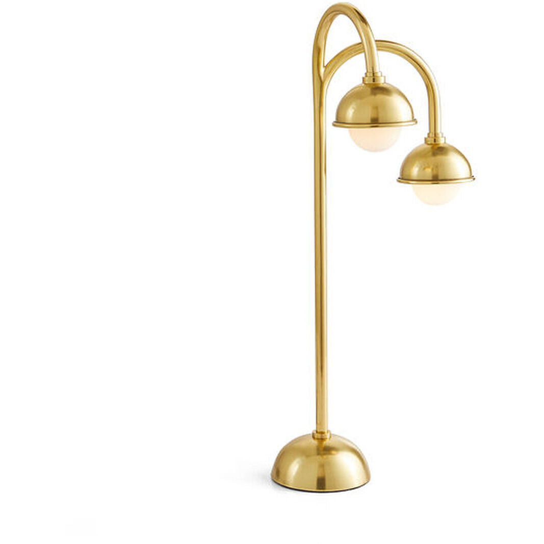 Delicate Curves 24 inch 5.00 watt Aged Brass Table Lamp Portable Light