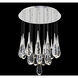 Beyond Hibiscus LED 26 inch Polished Nickel Multi-Light Pendant Ceiling Light, Round Canopy